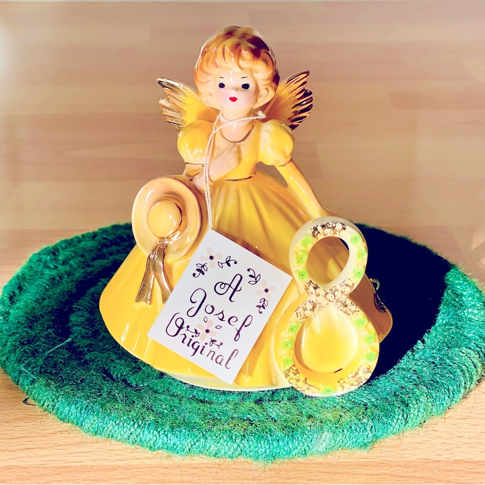 VINTAGE JOSEF ORIGINAL BIRTHDAY GIRL ANGEL AGE 8
